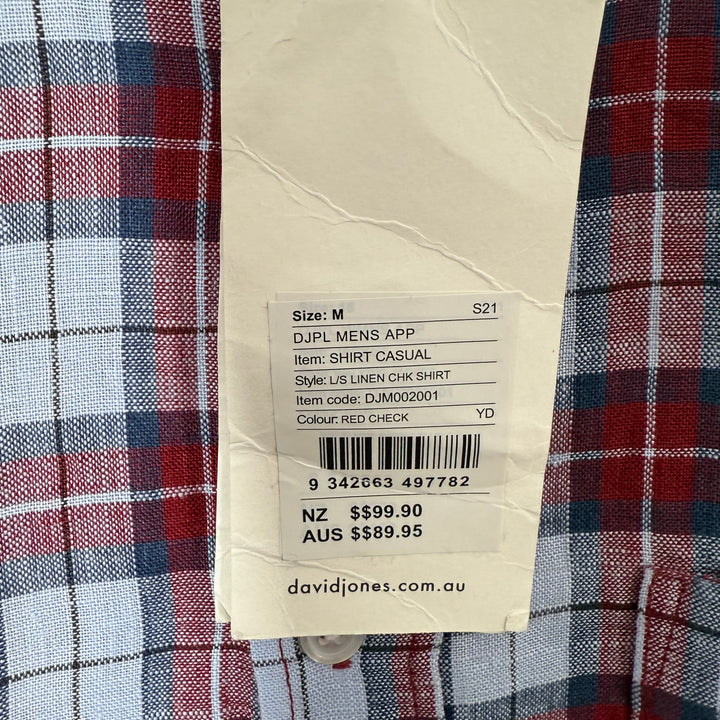 DAVID JONES LINEN CHECKERED SHIRT BRAND NEW