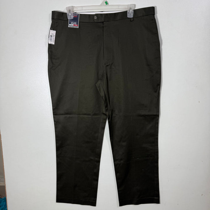 ROUNTREE & YORKE CLASSIC FIT FLAT FRONT TRAVEL SMART COTTON CHINO PANT BRAND NEW WITH STRETCH