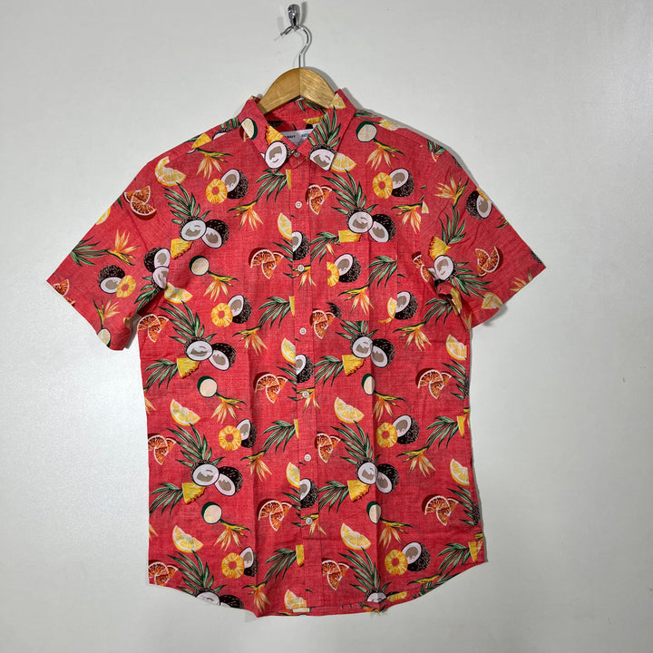 OLD MAVY HALF SLEEVES COTTON SHIRT