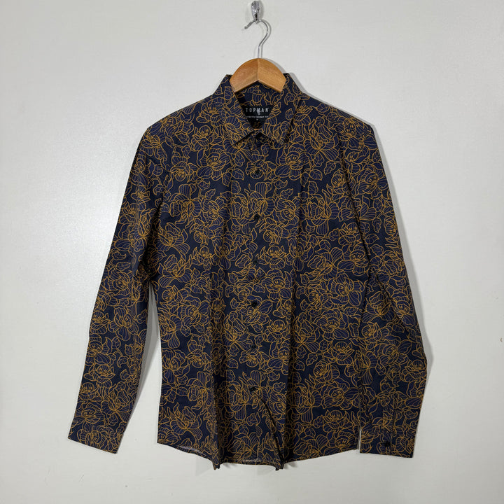 TOPMAN PRINTED CASUAL COTTON SHIRT