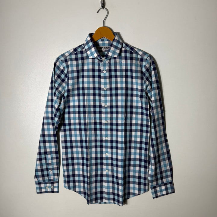 EXPRESS FITTED COTTON CHECKERED SHIRT