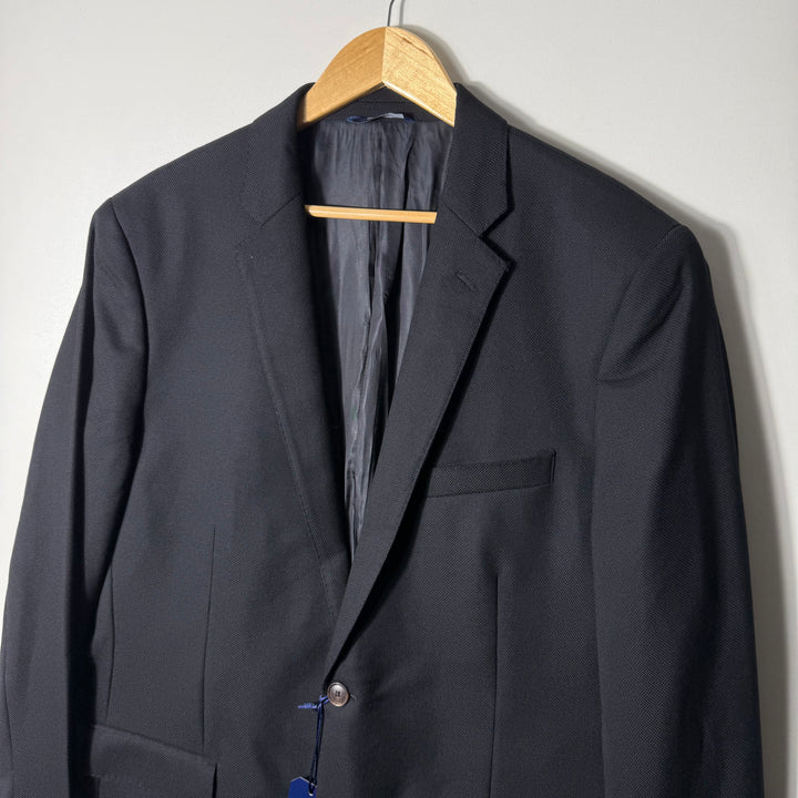 BUTTON DOWN WOOL TECTURE BLAZER COAT BRAND NEW BLACK COLOUR