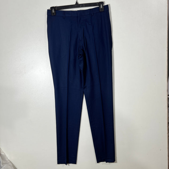ZARA SLIM FIT TEXTURED DRESS PANT WITHOUT STRETCH BLUE COLOUR