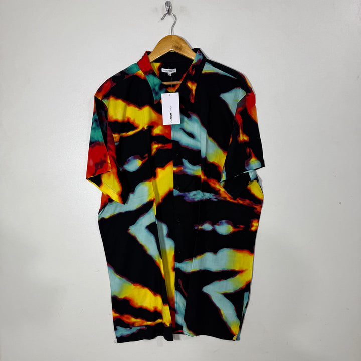 FASHION NOVA MEN PRINTED HALF SLEEVES HAWAI SHIRT BRAND NEW