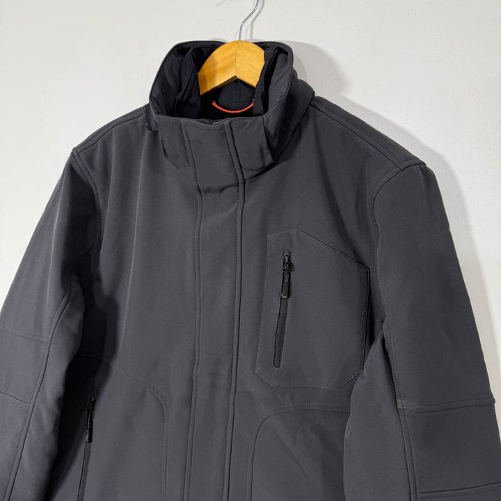 HAWK & CO SOFT SHELL WINDBREAKER JACKET GREY COLOUR