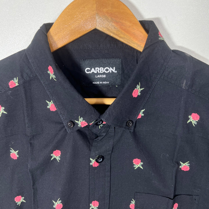 CARBON BUTTON DOWN HALF SLEEVES SHIRT