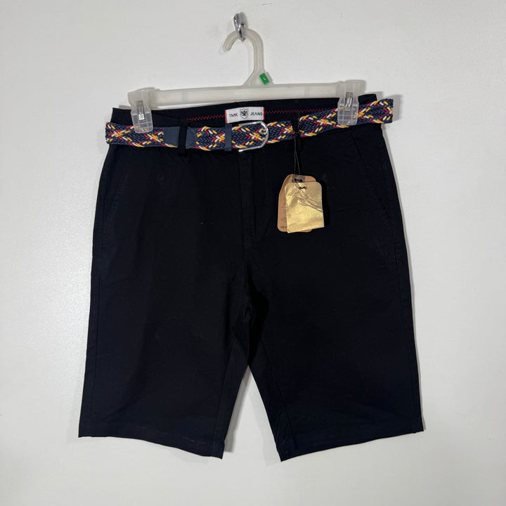 TMK JEANS COTTON CHINO SHORT BRAND NEW WITH STRETCH BLACK COLOUR