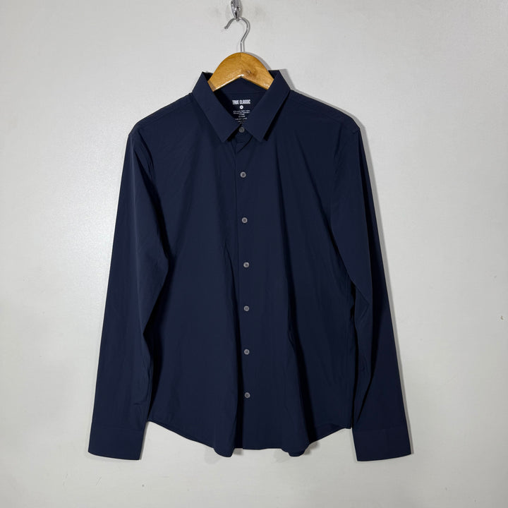TRUE CLASSIC PERFORMANCE SHIRT WITH STRETCH BLUE COLOUR