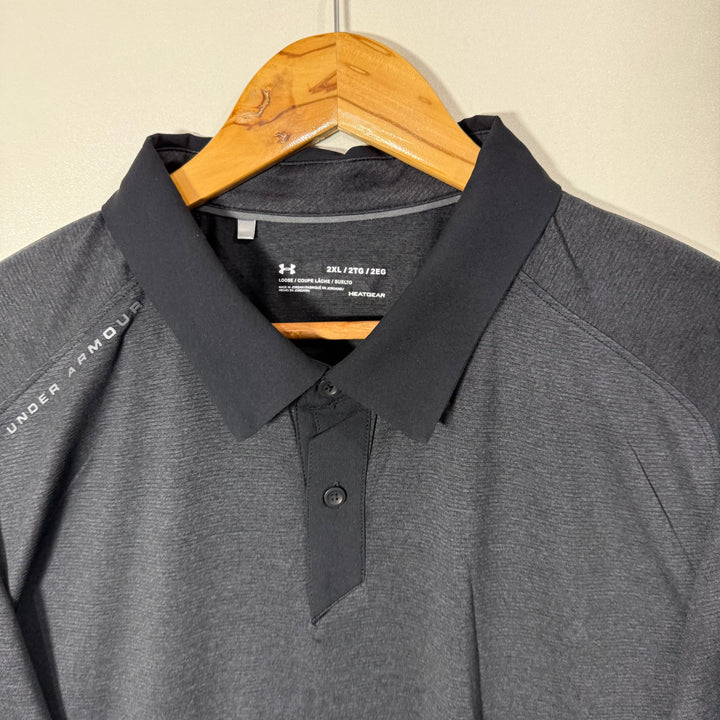 UNDER ARMOUR HEATGEAR SPORT POLO TSHIRT GREY COLOUR