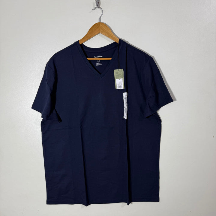 GOOD FELLOW &CO V NECK COTTON TSHIRT BRAND NEW BLUE COLOUR