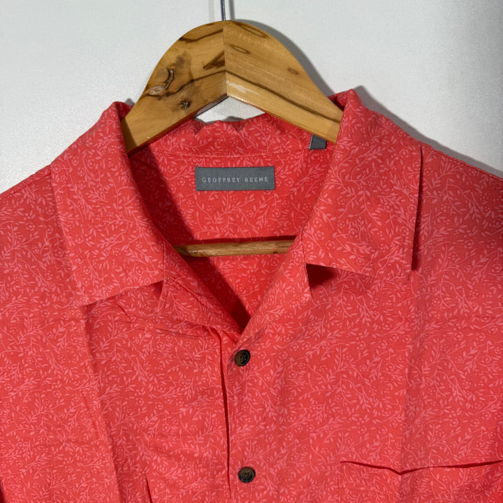 GEOFFREY BEENE CUBAN COLLAR HALF SLEEVES HAWAI SHIRT