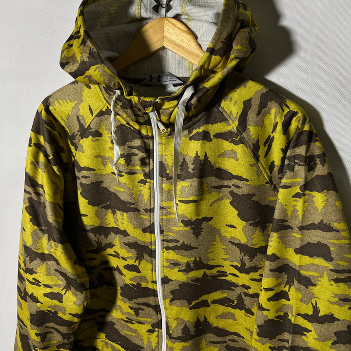 UNDER ARMOUR COLDGEAR CAMOUFLAGE SPORT JACKET INNER FLEECE WITH HOOD