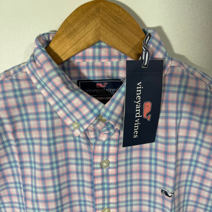 VINEYARD VINES BUTTON COTTON CHECKERED SHIRT BRAND NEW