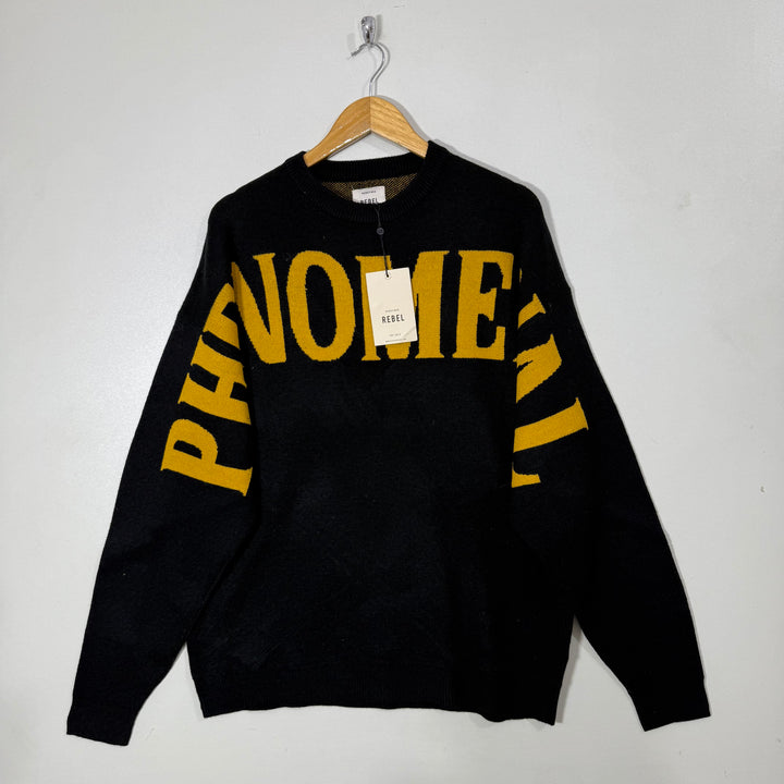 REBEL OVERSIZED DROOPED SHOULDER ACRYLIC SWEATER BRAND NEW