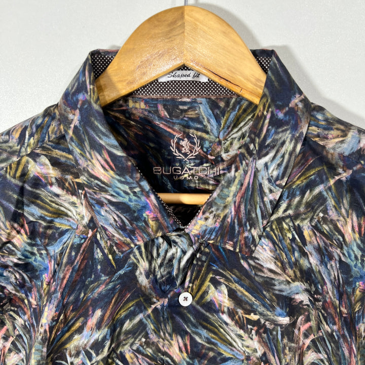 BUGGATCHI PRINTED CASUAL COTTON SHIRT