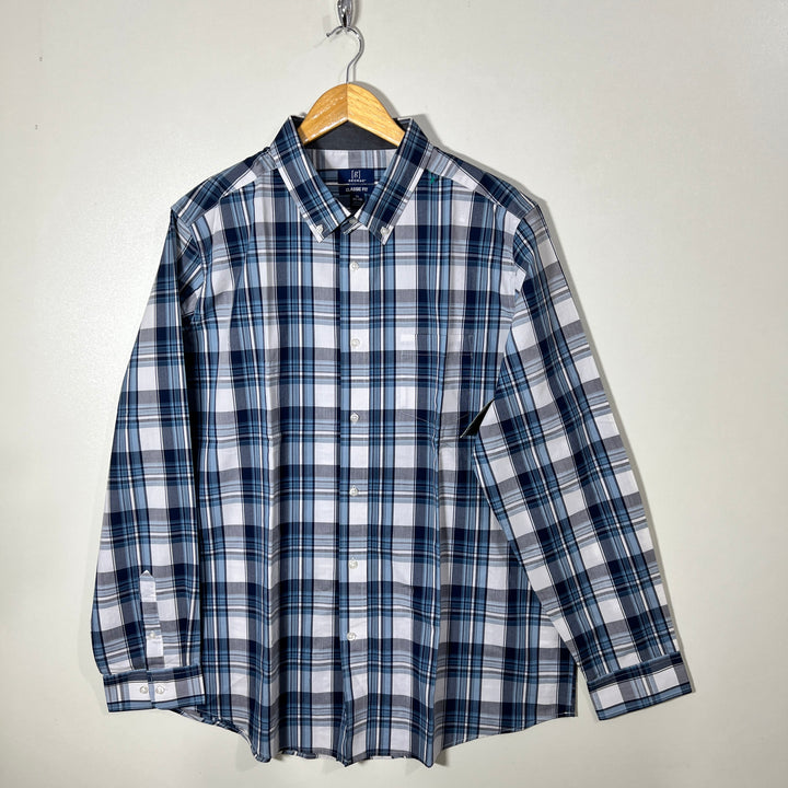 GEORGE CLASSIC FIT BUTTON DOWN CASUAL COTTON SHIRT