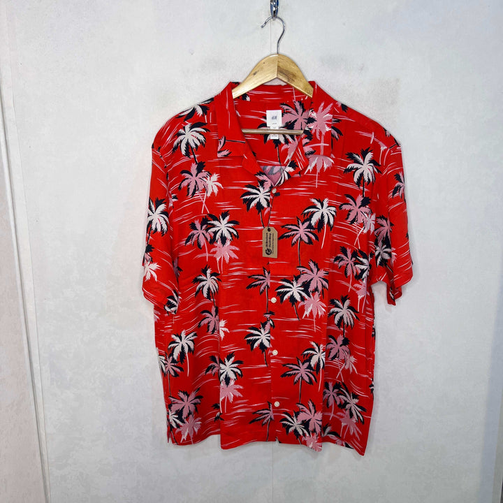 H&M SAFARI COLLAR HALF SLEEVES HAWAI SHIRT - JS BROTHERS 