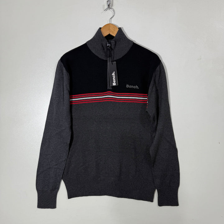 BENCH HALF ZIP SWEATER BRAND NEW GREY COLOUR