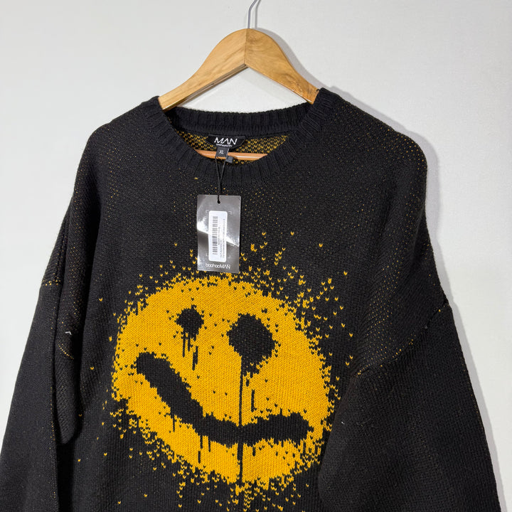 BOOHOOMAN OVERSIZED DROOPED SHOULDER KNITED ACRYLIC SWEATER BRAND NEW