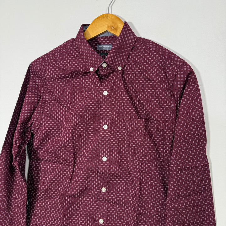 VAN HEUSEN SLIM FIT BUTTON DOWN CASUAL COTTON SHIRT