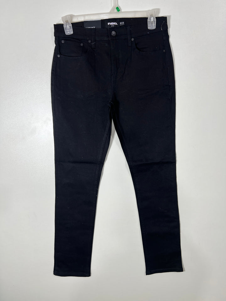 RSQ SLIM TAPER DENIM PANT WITH STRETCH BLACK COLOUR