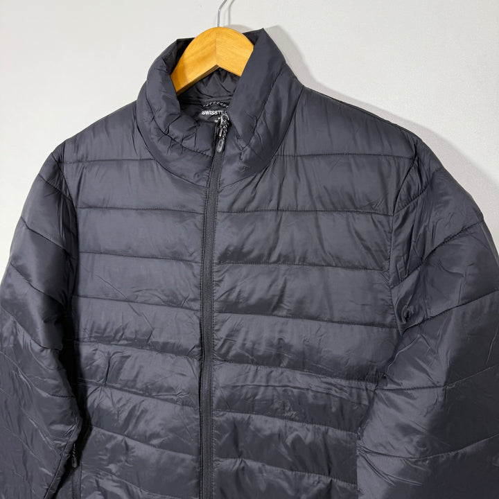 SWISS TECH PUFFER JACKET BLACK COLOUR