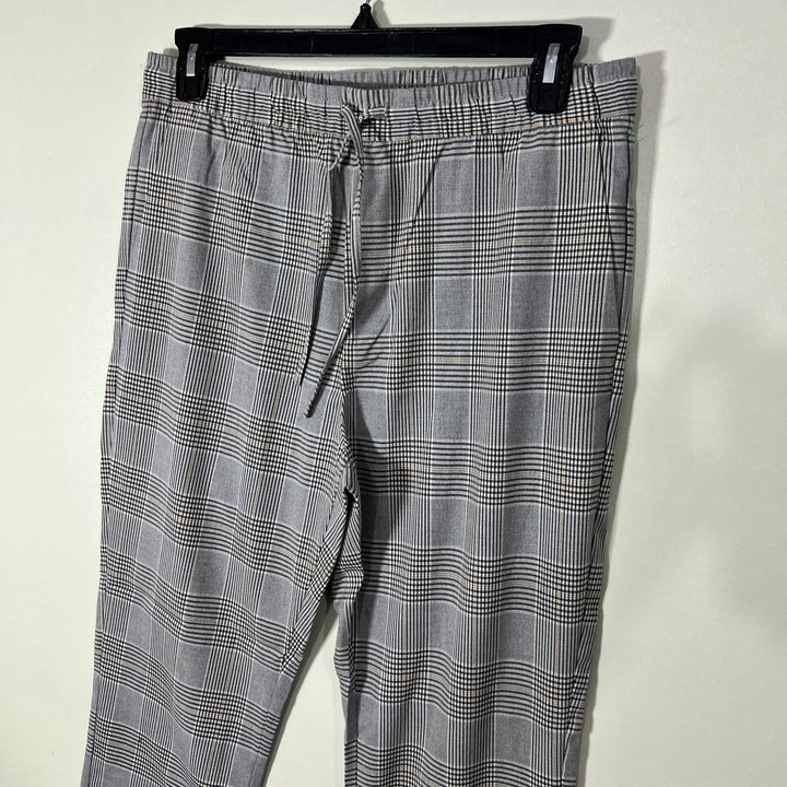H&M SLIM FIT CHECKERED STRETCHABLE WAISTBAND DRESS PANT WITH STRETCH