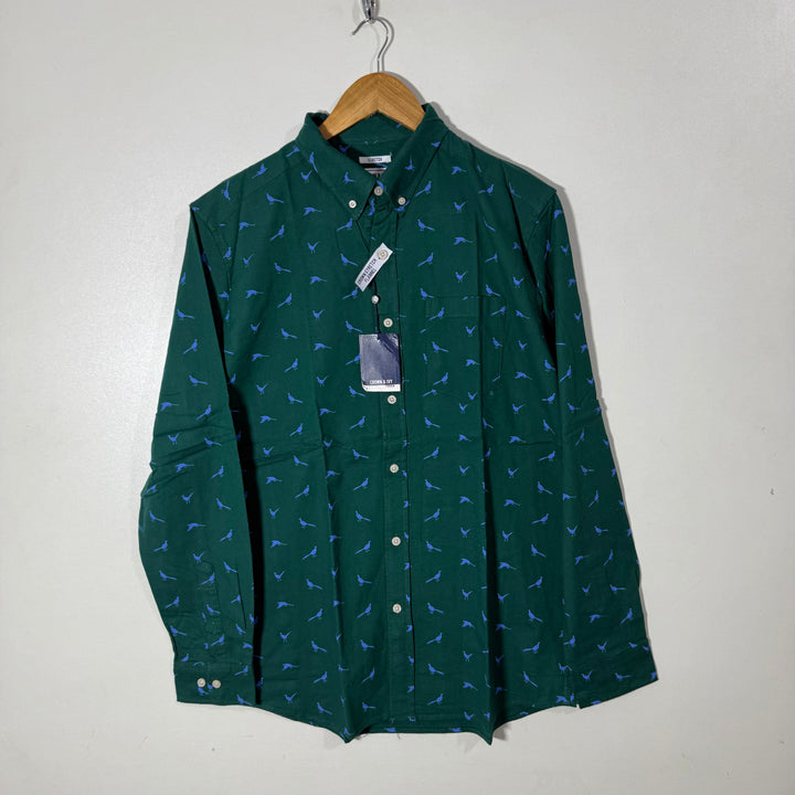 CROWN IVY BUTTON DOWN CASUAL FLANNEL COTTON SHIRT BRAND NEW WITH STRETCH