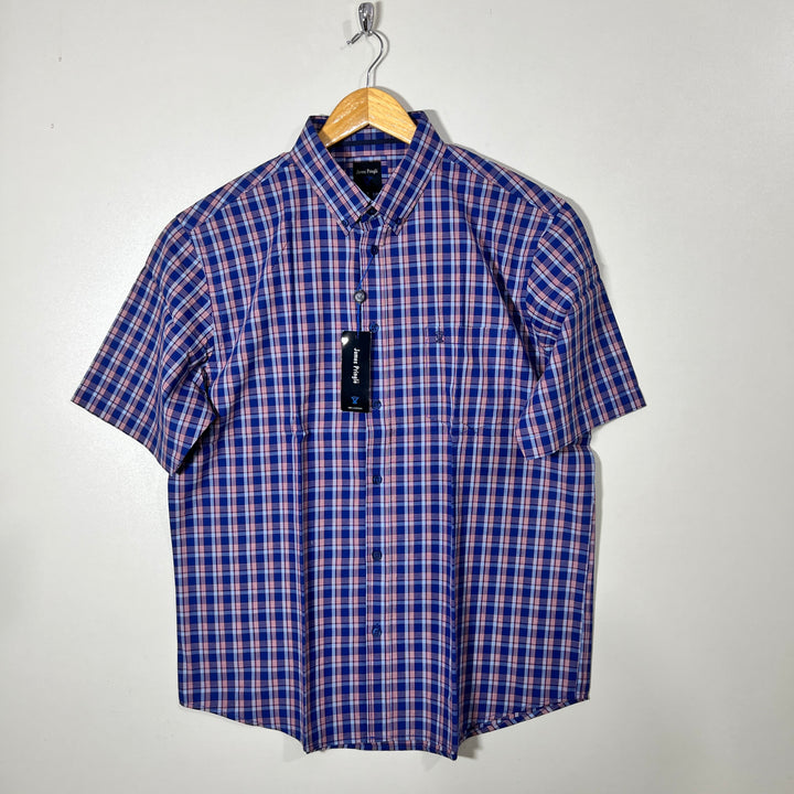 JAMES PRINGLE BUTTON DOWN HALF SLEEVES SHIRT