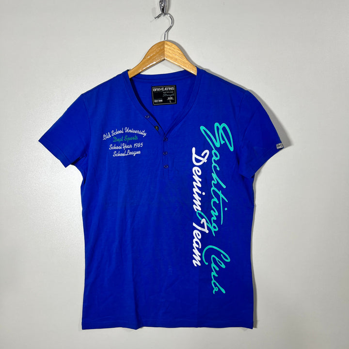 BAXY & JEANS V NECK COTTON TSHIRT