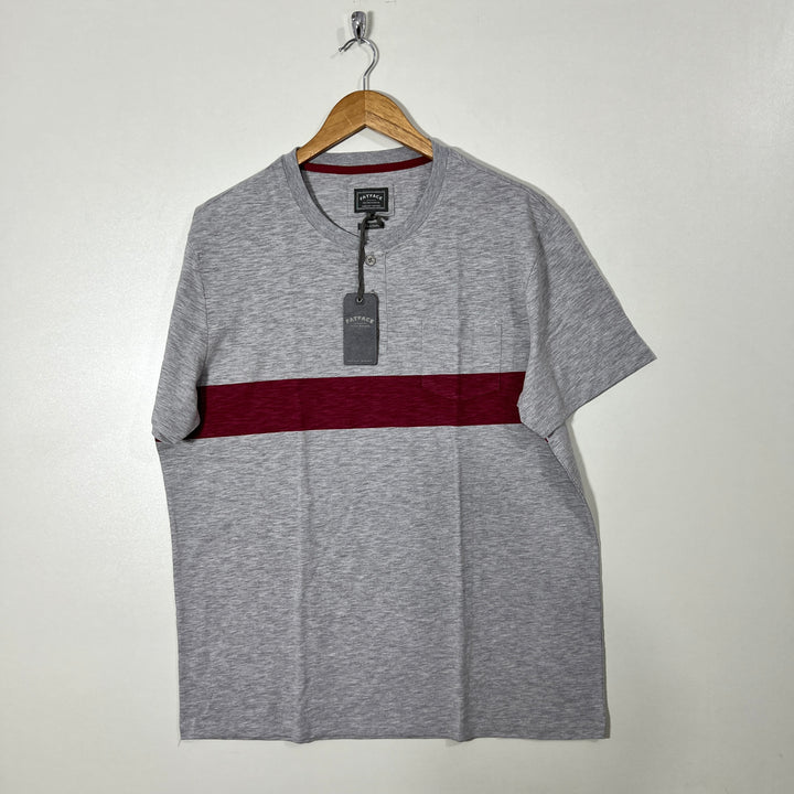 FAT FACE HENLEY COLLAR COTTON TSHIRT BRAND NEW