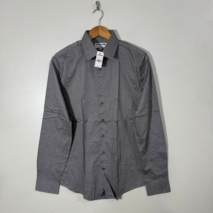 EXPRESS EXTRA SLIM FIT FORMAL COTTON SHIRT BRAND NEW GREY COLOUR