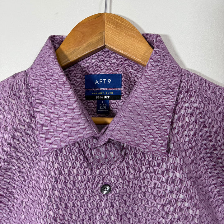 APT.9 SLIM FIT PRINTED SEMI FORMAL SHIRT