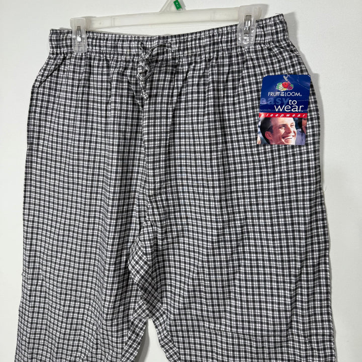 FRUIT OF THE LOOM CHECKERED COTTON LOUNGEWEAR TROUSER BRAND NEW