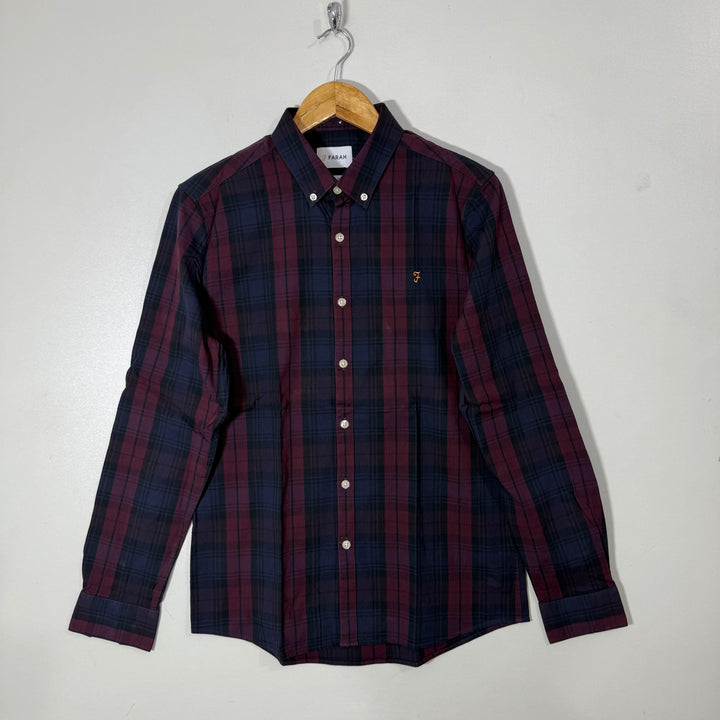 FARAH SLIM FIT BUTTON DOWN CASUAL COTTON SHIRT