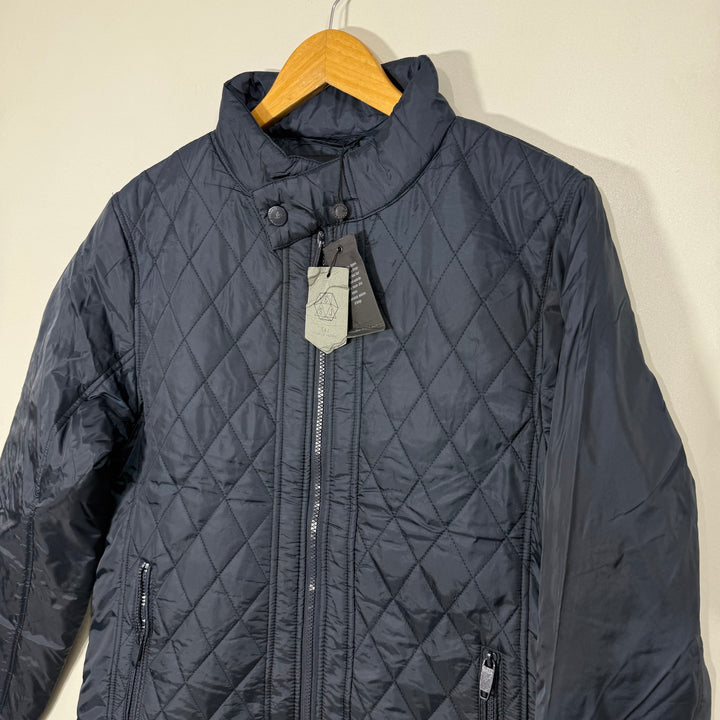 S & J PREMIUM APPAREL QUILTED PUFFER JACKET BRAND NEW BLUE COLOUR