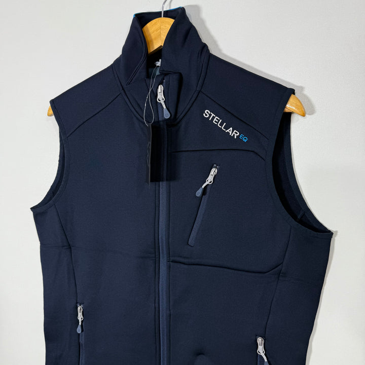 STELLAR EQUIPMENT SLEEVES LESS JACKET BRAND NEW INNER FLEECE  BLUE COLOUR