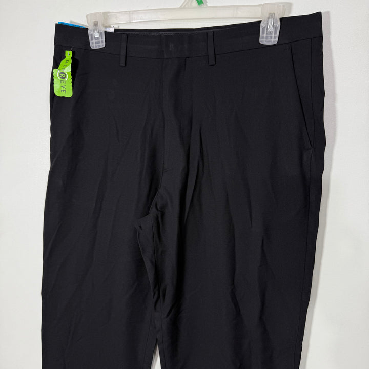 HAGGAR PERFECT FIT WAISTBAND FLEX AND RECOVER CLASSIC FIT MACHINE WASHABLE DRESS PANT BRAND NEW BLACK COLOUR