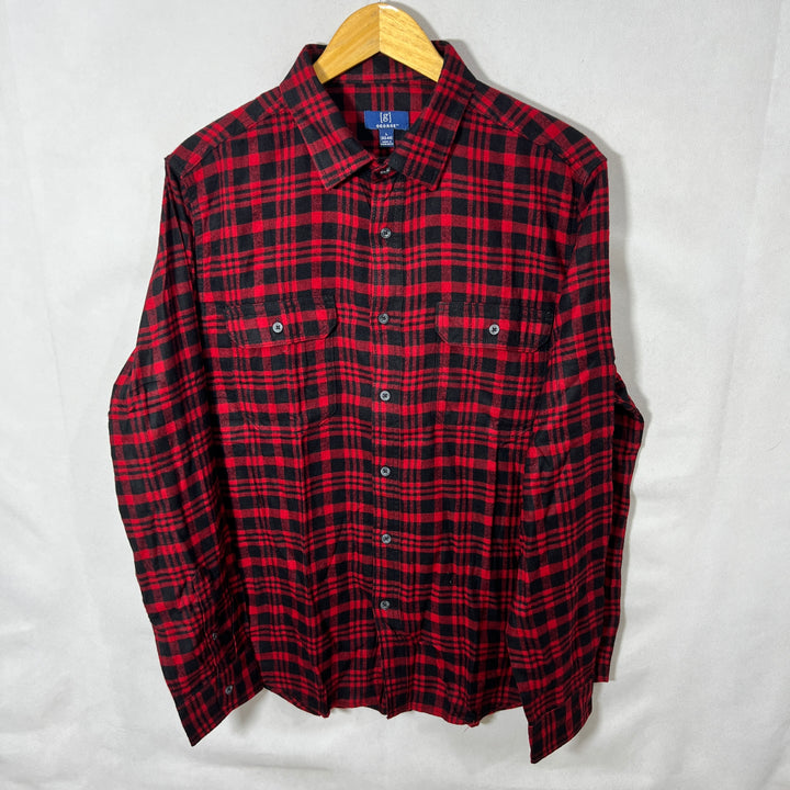 GEORGE BUTTON DOWN DOUBLE POCKET FLANNEL SHIRT