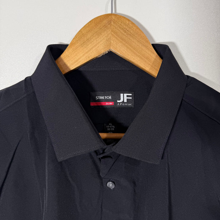 J FERRAR SLIM FIT PERFORMANCE SHIRT BRAND NEW WITH STRETCH BLACK COLOUR