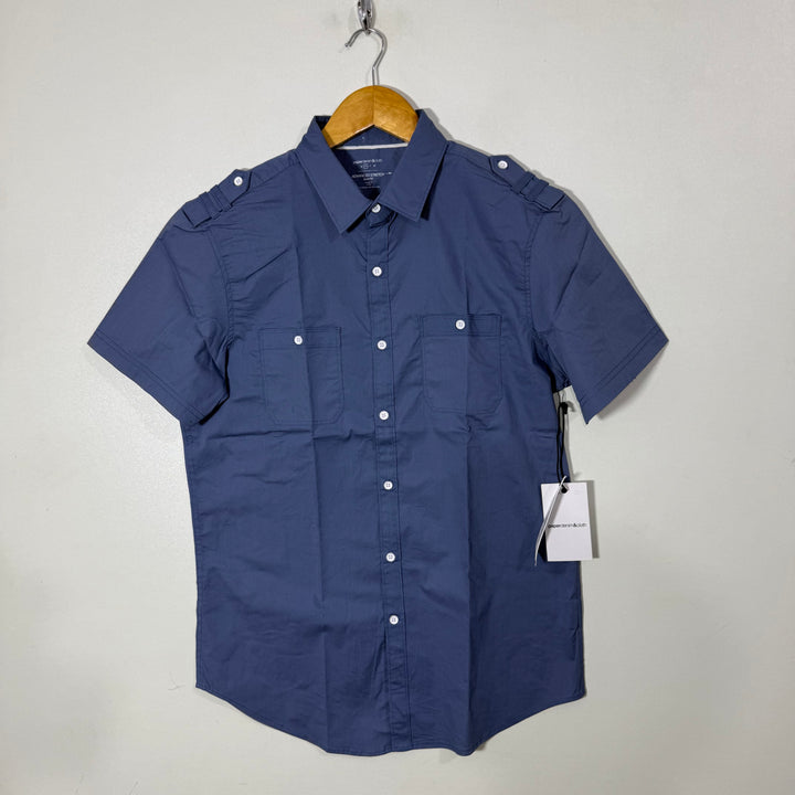 PAPER DENIM & CLOTH SLIM FIT HALF SLEEVES COTTON SHIRT BRAND NEW WITH STRETCH