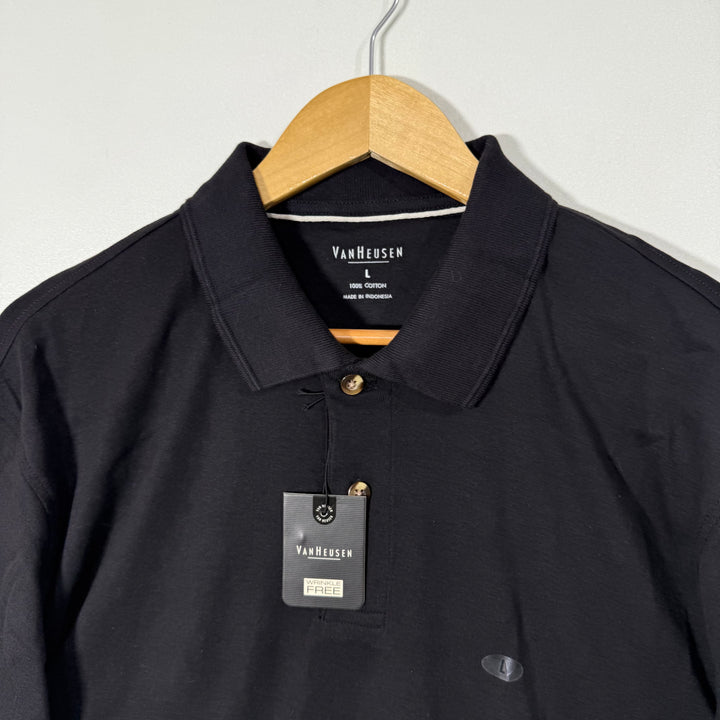 VAN HEUSEN COTTON POLO TSHIRT BRAND NEW BLACK COLOUR