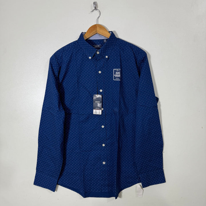 IZOD BUTTON DOWN CASUAL COTTON SHIRT BRAND NEW NATURAL STRETCH