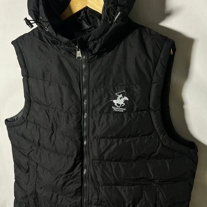 BEVERLY HILLS POLO CLUB SLEEVES LESS JACKET WITH HOOD