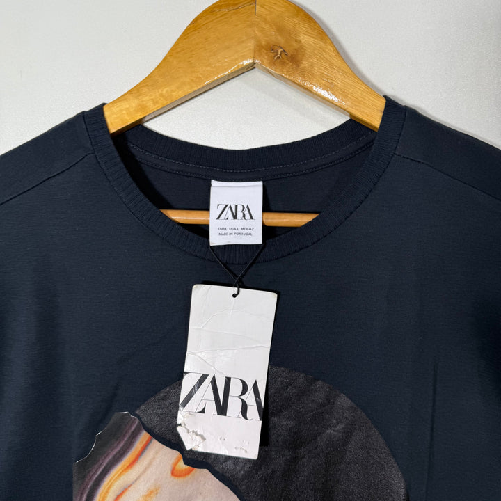 ZARA DROOPED SHOULDER COTTON TSHIRT BRAND NEW
