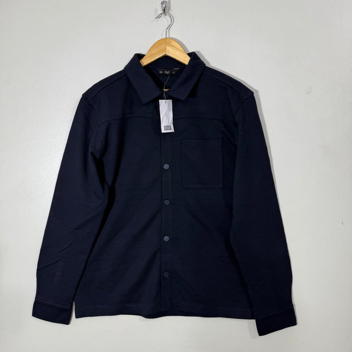 F&F TECH BUTTON WINTER SHIRT BRAND NEW BLUE COLOUR