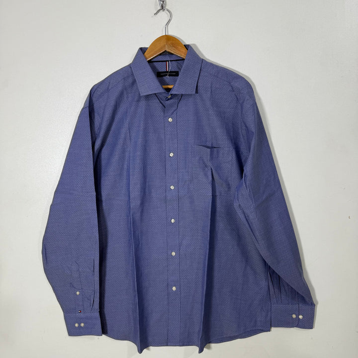 TOMMY HILFIGER REGULAR FIT WRINKLE RESISTANT FORMAL SHIRT WITH STRETCH