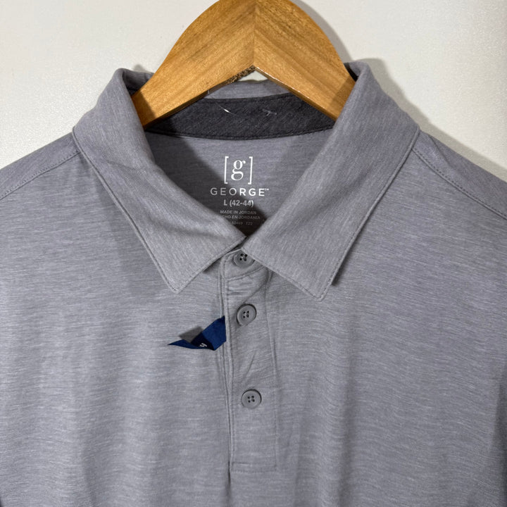 GEORGE COTTON POLO TSHIRT GREY COLOUR WITH STRETCH