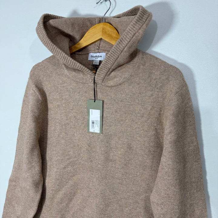 GOOD FELLOW &CO KNITED COTTON SWEATER WITH HOOD BRAND NEW
