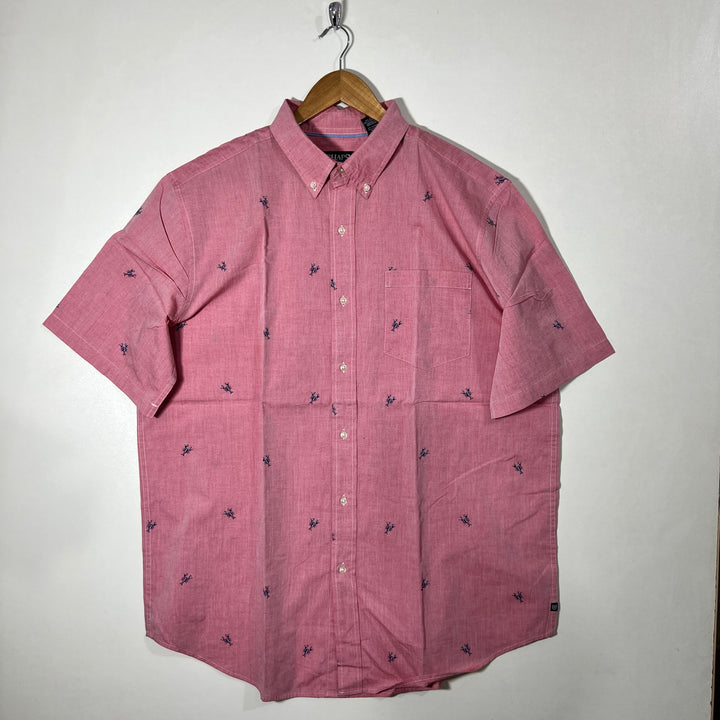 CHAPS EASY CARE BUTTON DOWN HALF SLEEVES SHIRT